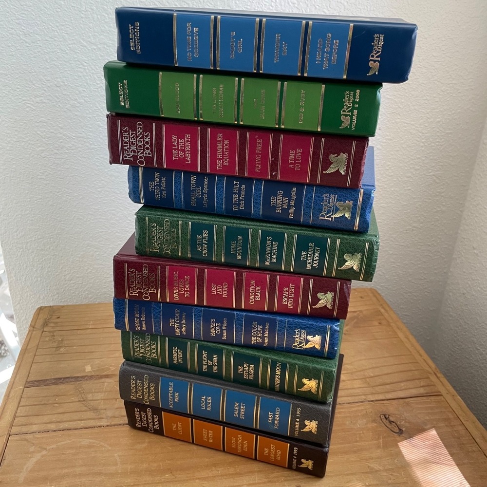 Readers Digest Condensed Books Lot of 10  Decorative Spines Solid Covers